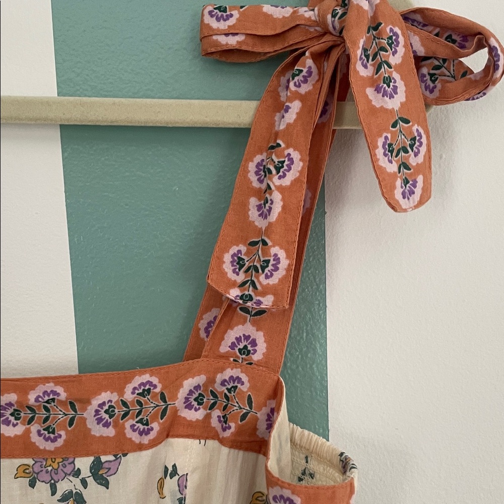 Patrons of Peace Cream Floral Midi Dress - Picture 4 of 13
